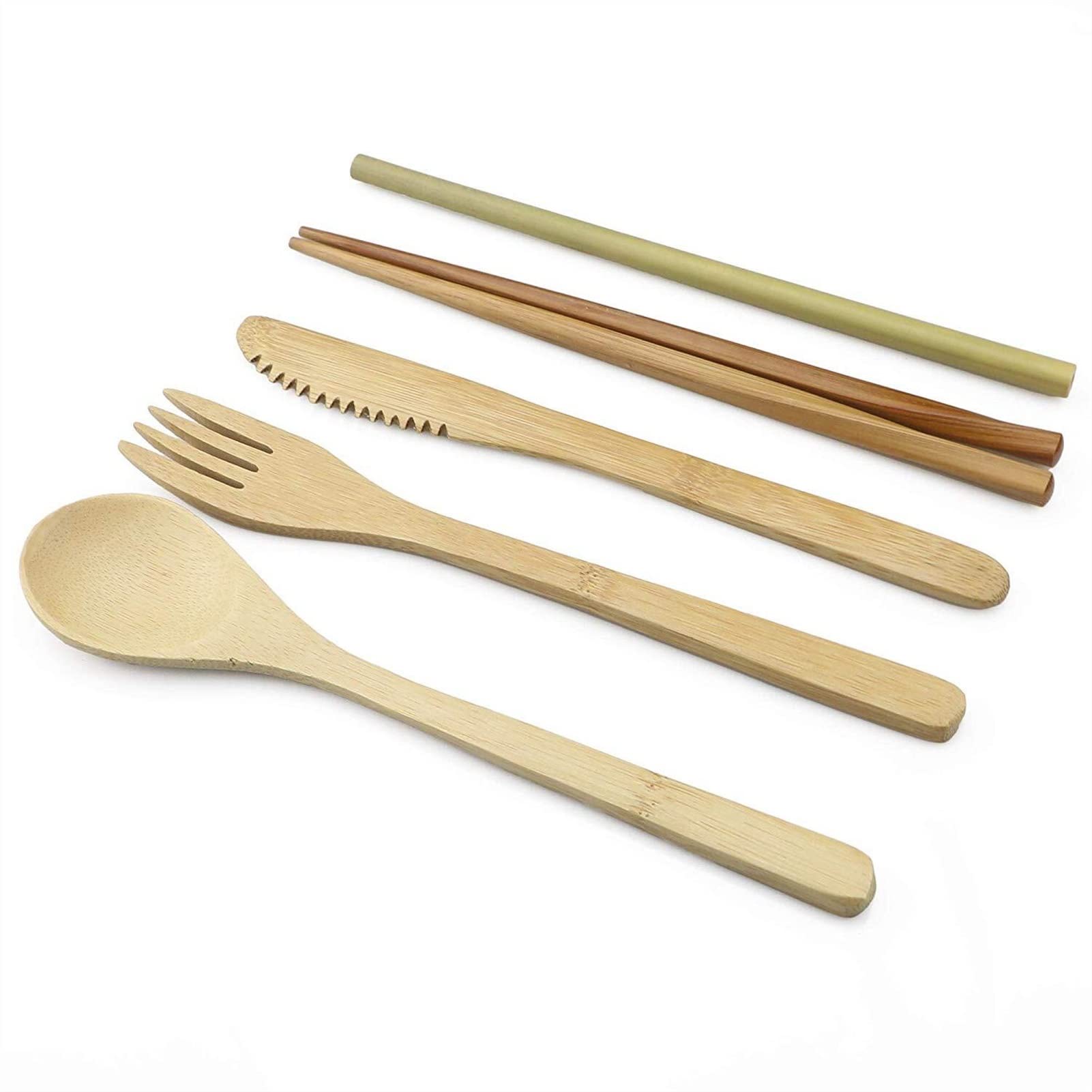 Ensemble de Couverts Japonais Portables et écologiques en Bambou, 7 pièces, pour fête, hôtel, Bar, Maison, fête, Exceptionnel