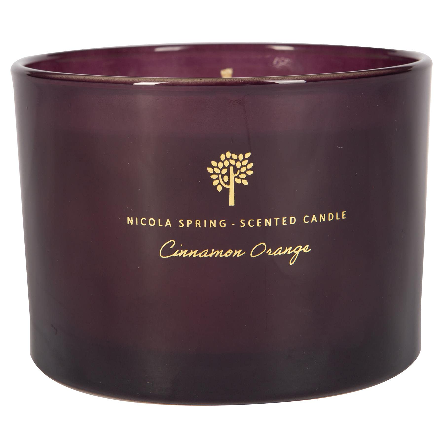 Nicola Spring Soy Wax Candle - Cinnamon Orange - 350g - Purple