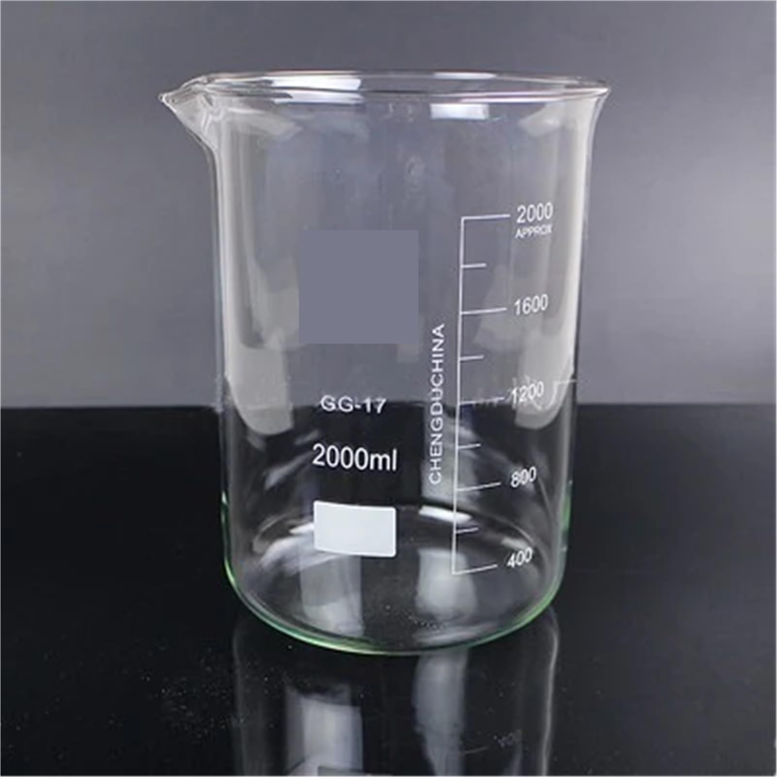 Vasos de precipitados de vidrio de borosilicato (250 ml, 500 ml, 1000 ml y 2000 ml) resistentes al calor for experimentos de química.