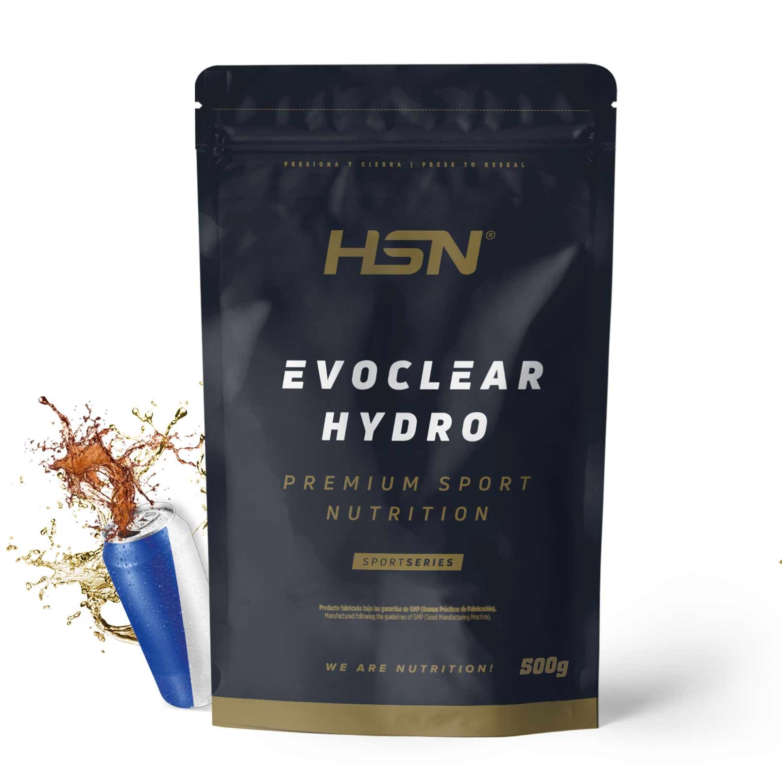 HSN Clear Whey Evoclear Hydro | Cola Energy 500g | Aislado de Proteína Hidrolizada de Suero de Leche | Textura Muy Ligera | No Incluye Dosificador | No-GMO, Vegetariana, Sin Gluten ni Soja