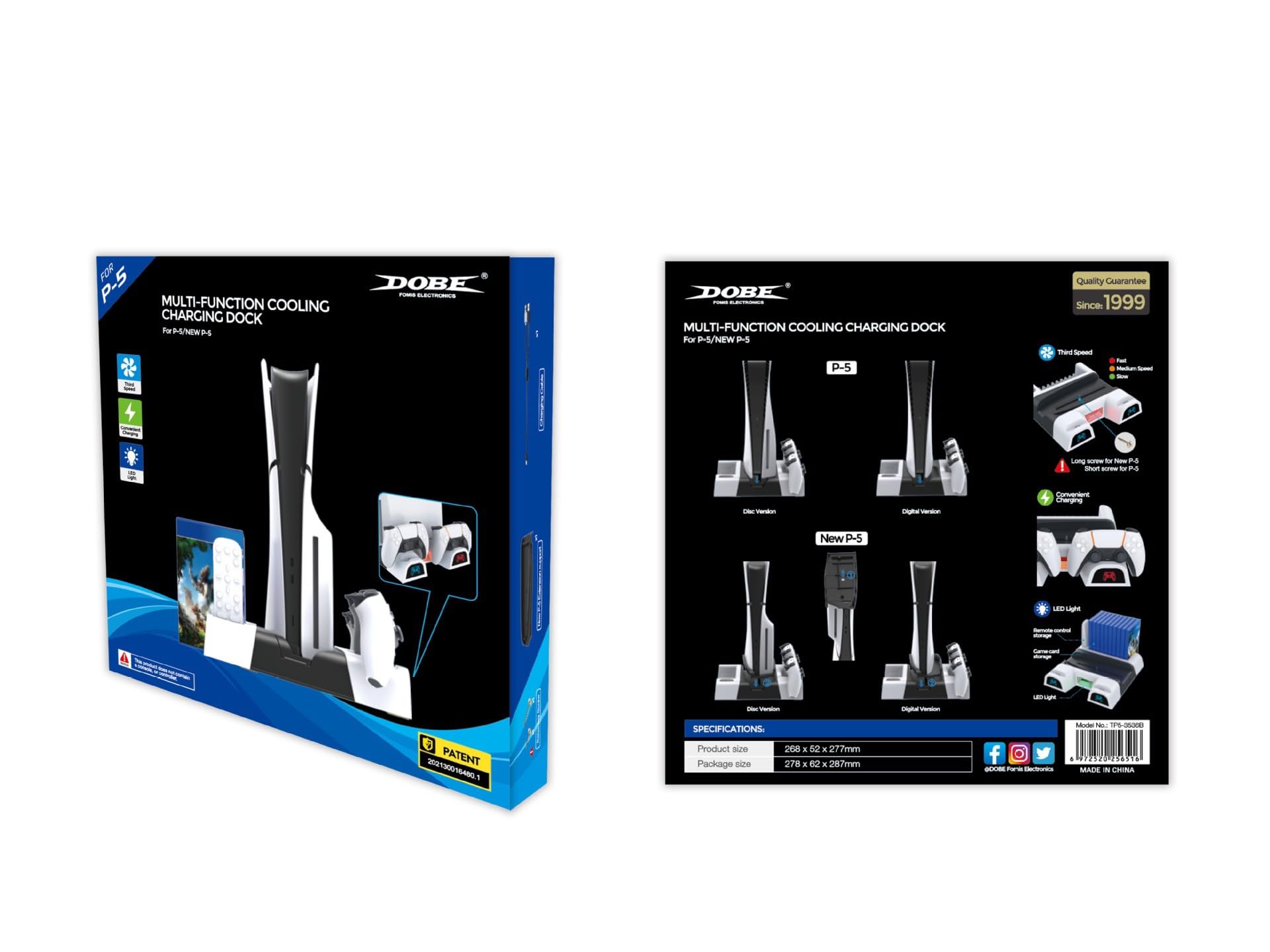 BeisDirect Supporto di raffreddamento verticale per PS5/PS5 Slim, stazione di ricarica PS5 con indicatori LED, ventola di raffreddamento con 10 slot di gioco per console PS5/PS5 Slim