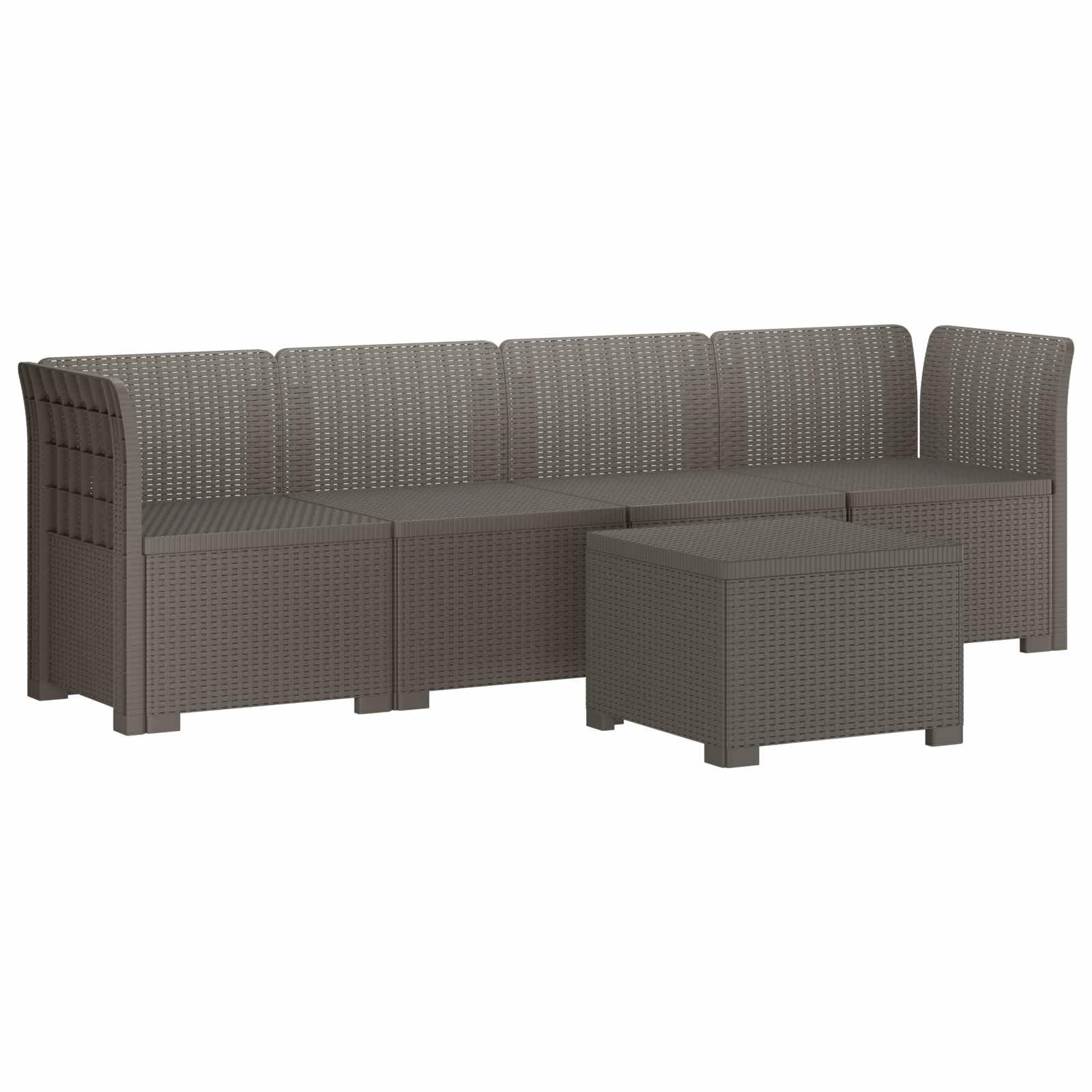 Polipropileno ratán resistente UV jardín terraza moderno Gris Claro