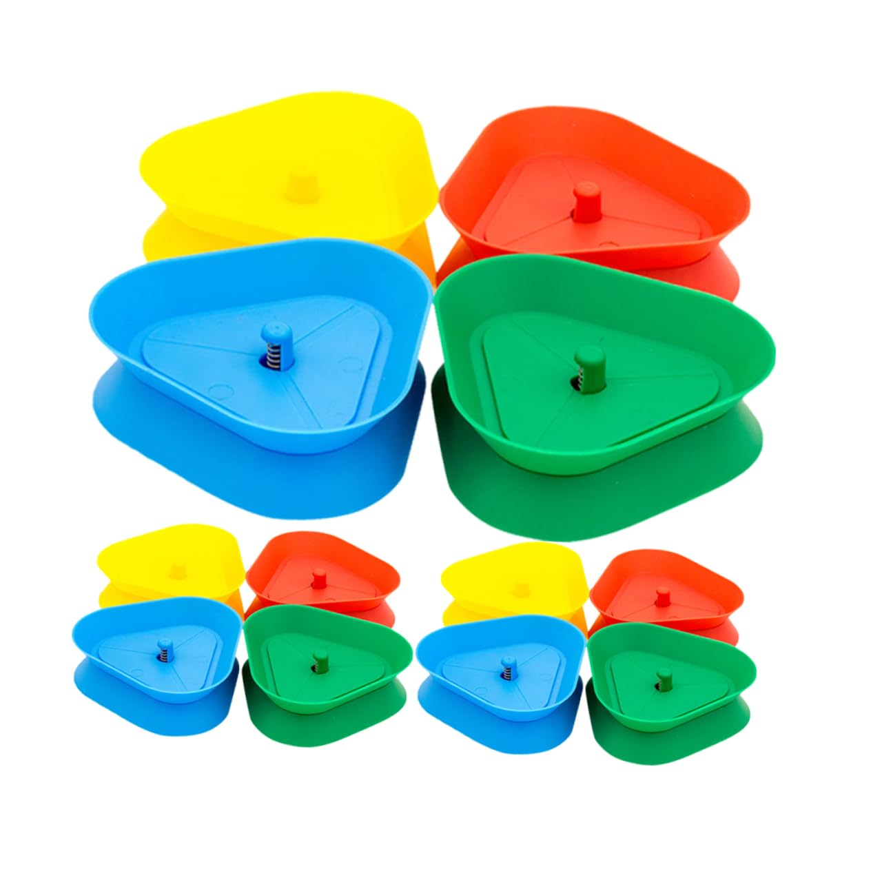 ifundom 12 Pack Poker Card Stands Triangle Shape Hands-Free Card Holders for Poker Plastic Wide Base Great for