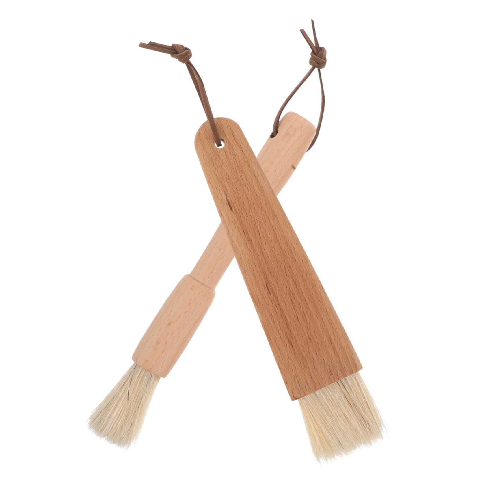 ifundom Grill Brushes Set Bbq Cleaning Brush with Wooden Handle Natural Boar Bristles for Bbq Baking