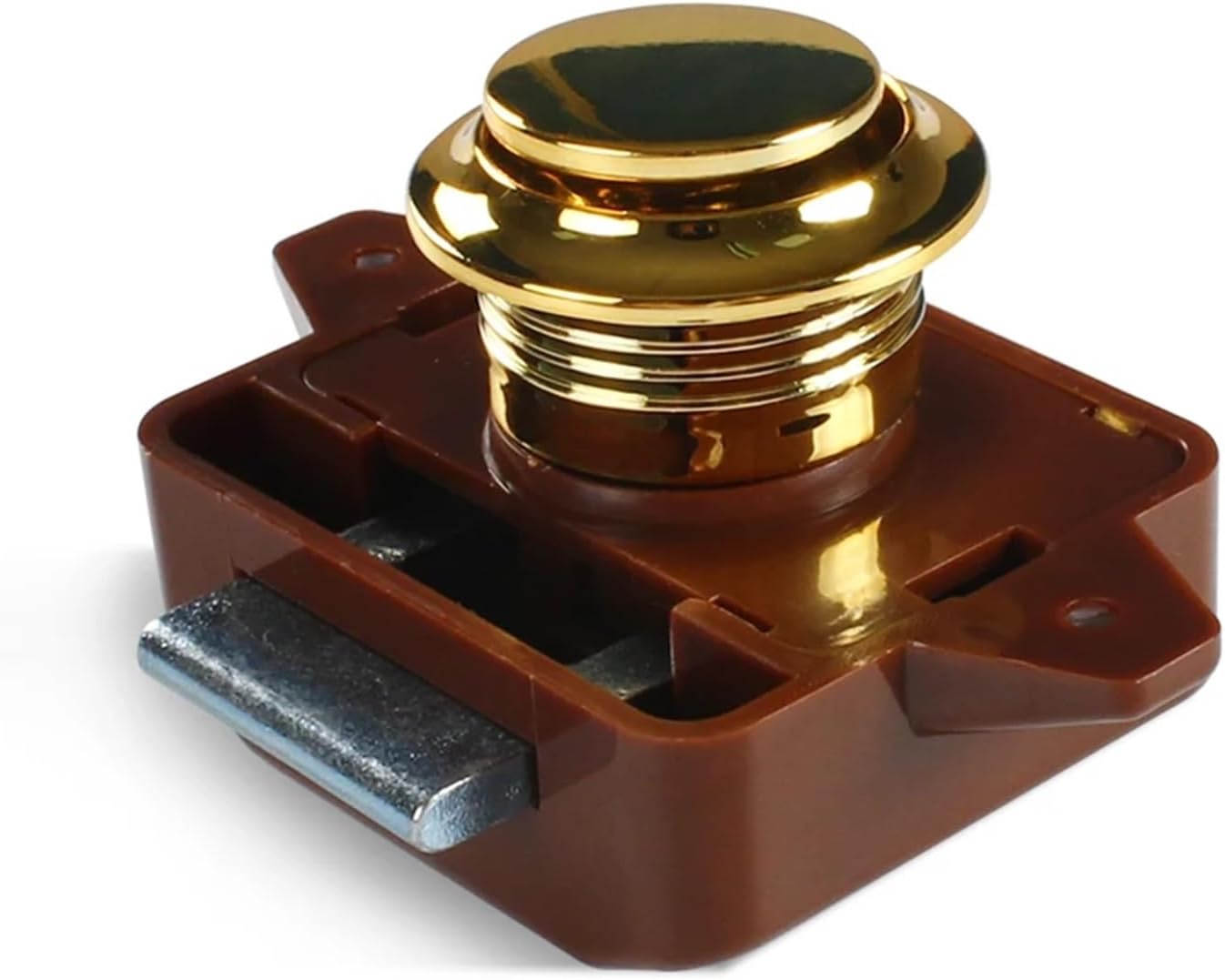10 Pieces/keyless Button Keyhole Size 26mm Door Cabinet Lock Suitable RV, Recreational Vehicle Hardware Accessories(Brown Chrome)