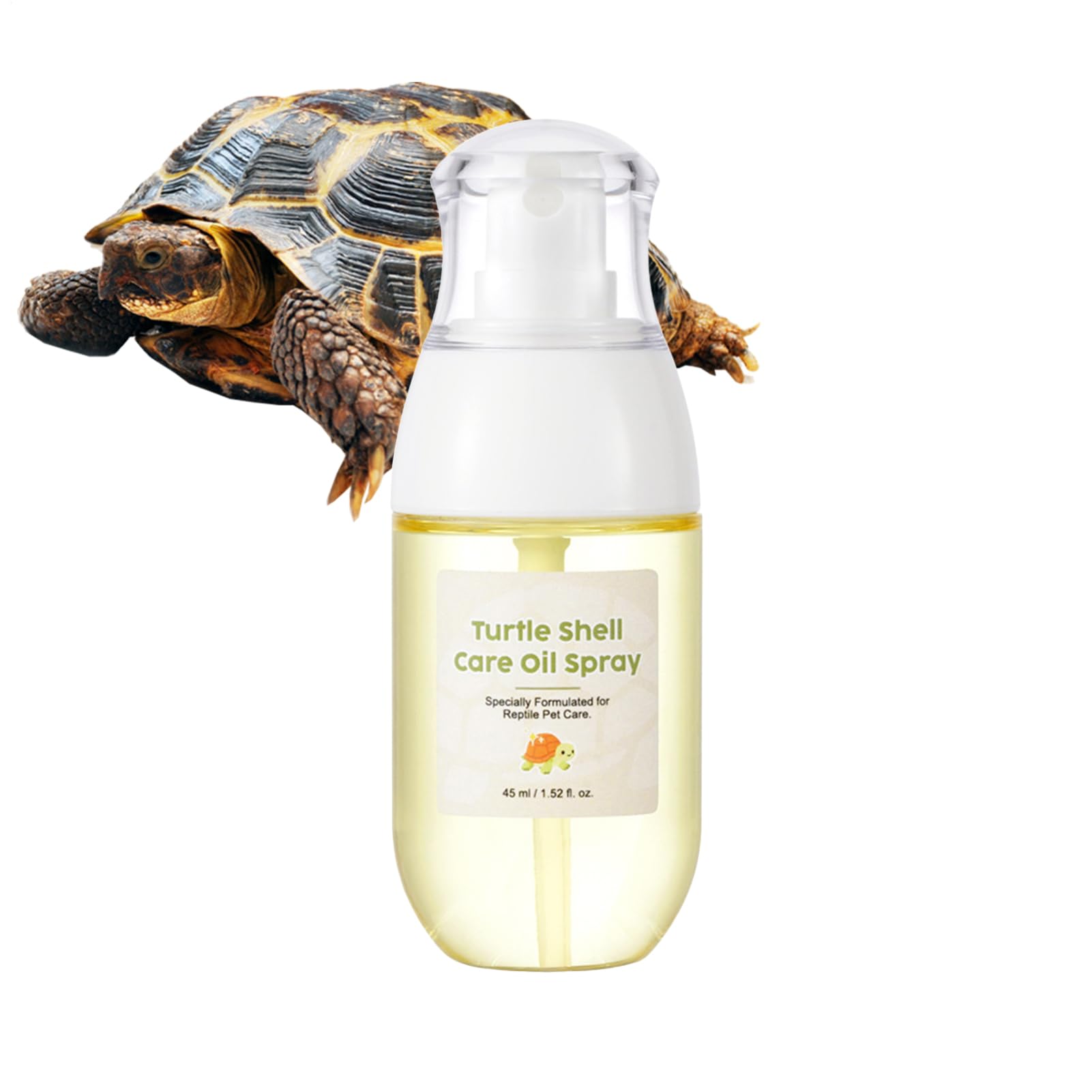 Turtle Shell Care - 45ml Tortoise Protective Spray | Reptile Shell Oil | for Winter Smoother Stronger Lizard Prevent Skin Dryness Basking Tank Rock