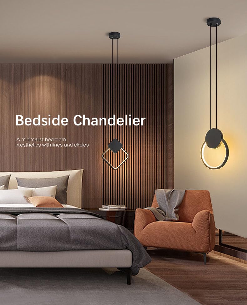 Lámpara colgante moderna LED ajustable para iluminación de techo y salón 7