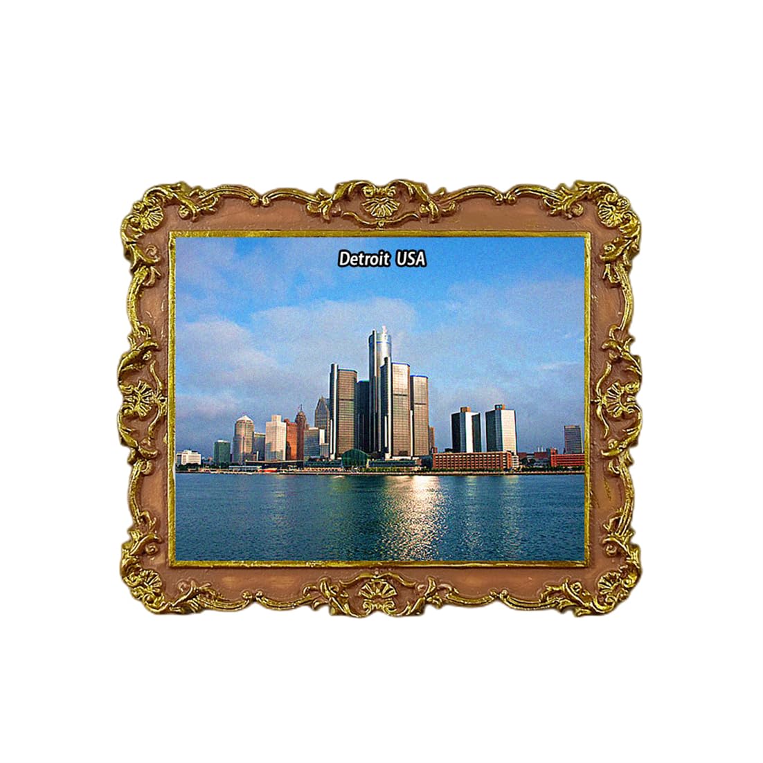 Magnete Da Frigorifero Detroit Michigan USA, Souvenir Da