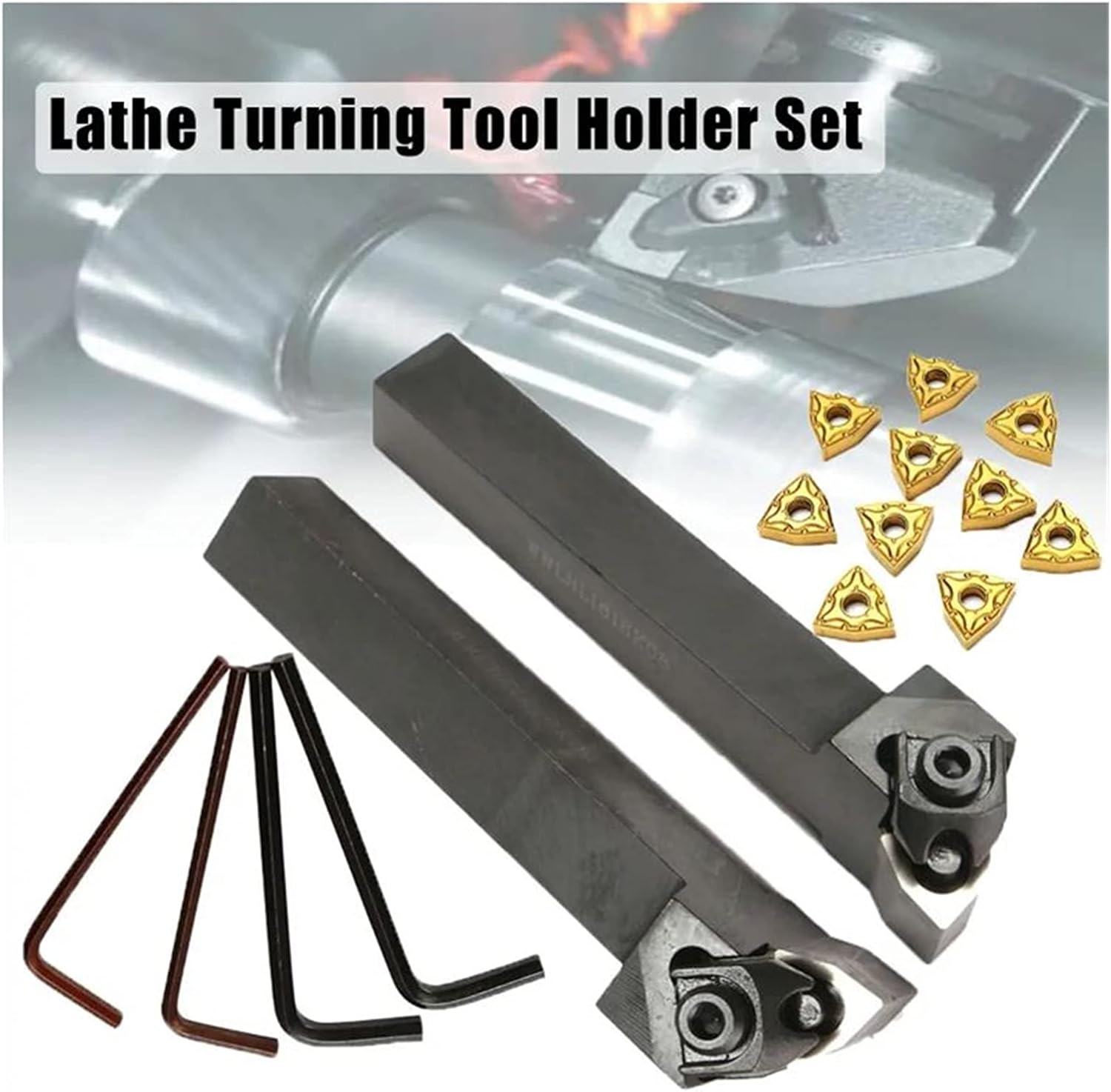 Surface Milling Cutter L1616H / K08 16x100mm Lathe Tool Holder With 10 WNMG080404 Inserts