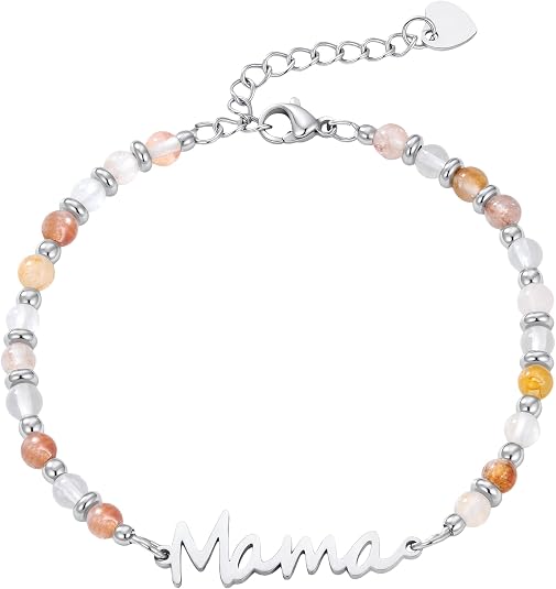 Zoesky Gemstone Beaded Bracelets for Women 4mm