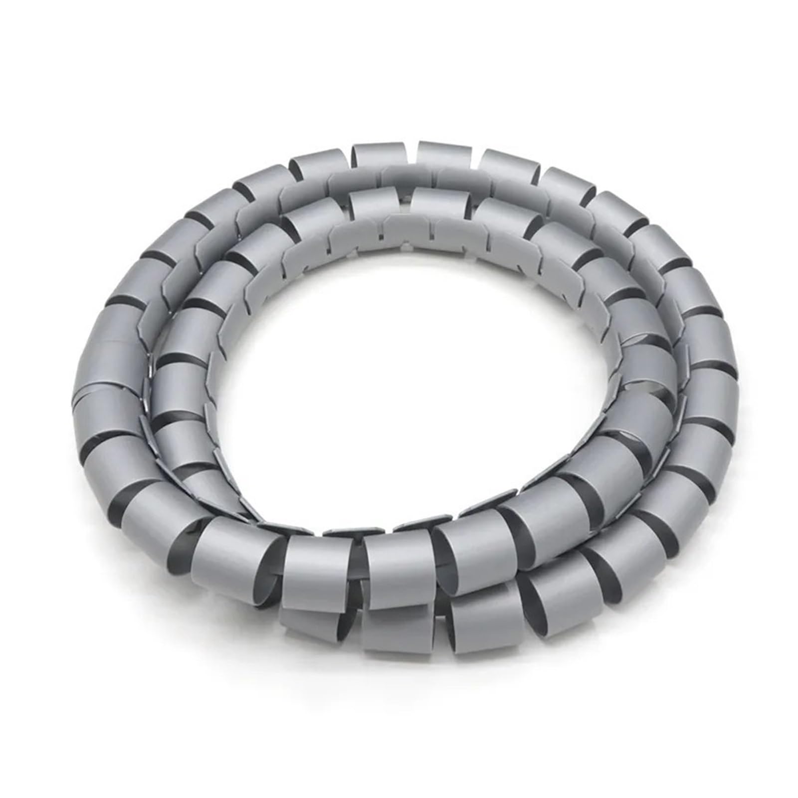 Tubo Espiral para ordenar Cables, Funda Flexible for gestión de Cables en Espiral, Protector, Organizador Polietileno 25 mm y 51(Grey,ID 25mm 3 Meter)
