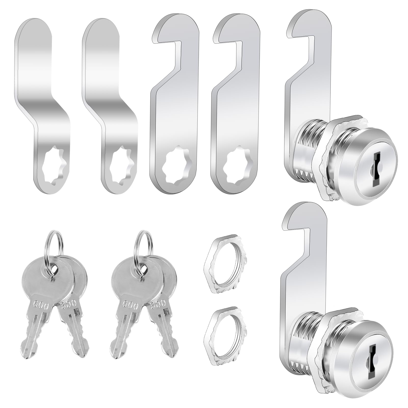 Paquete de 2 cerraduras de gabinete con llaves de 30 mm, cerradura de leva para buzón, cerradura de seguridad para cajones de muebles, puerta de armario, buzón de correos