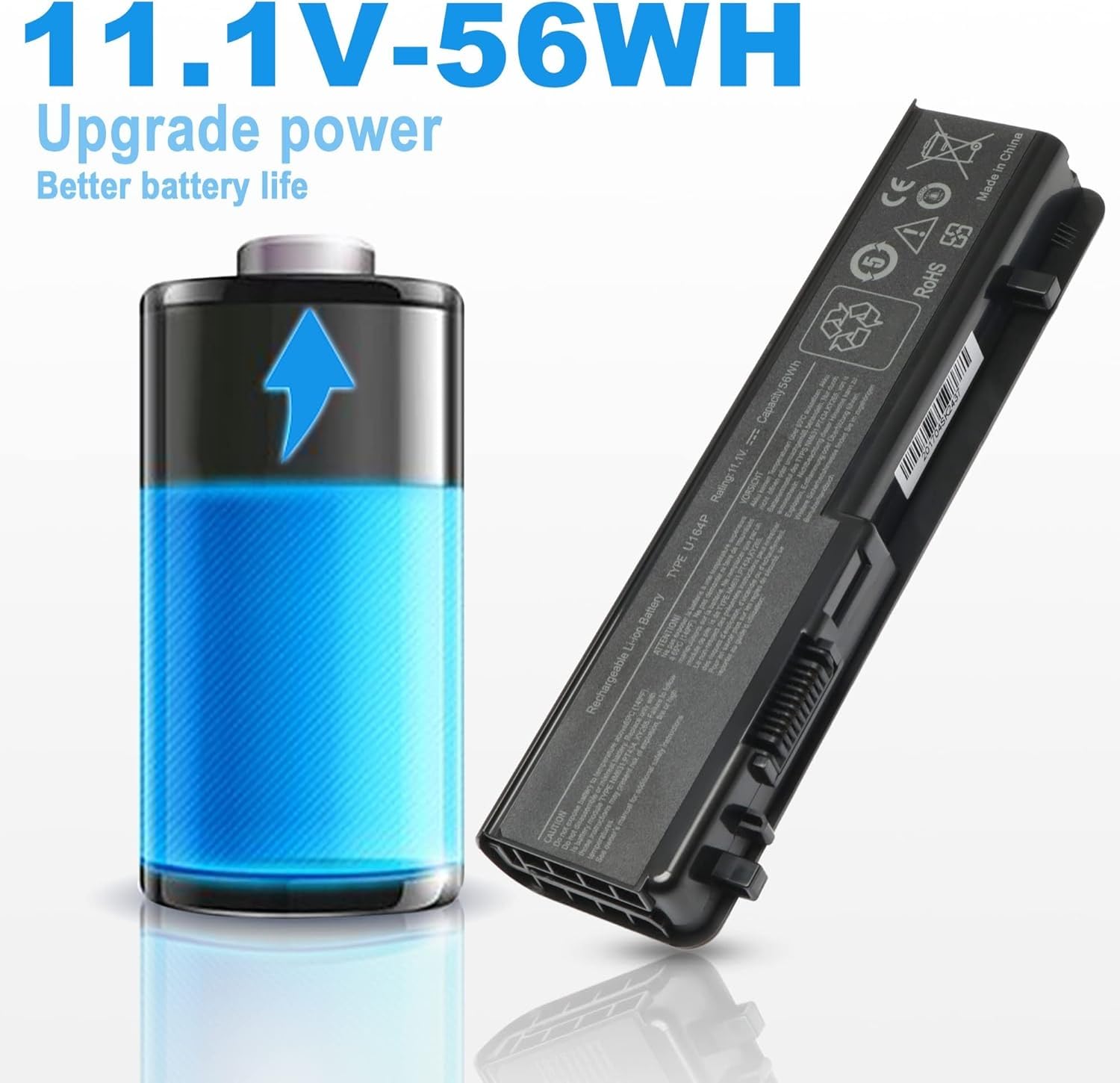 LQM New Replacement 6-Cell 56Wh 11.1V Battery for Dell Studio 1745 1747 1749 Series Laptops - Compatible with P/N ?N855P U164P U150P N856P M905P 312-0186 312-0196