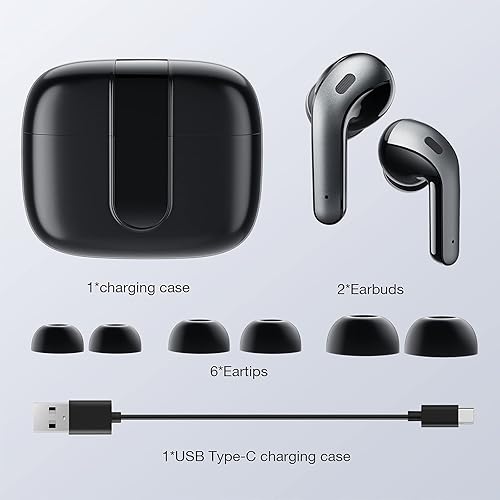 Miniatura 8 de Auriculares inalámbricos  Auriculares Bluetooth con micrófono y control táctil  Auriculares Bluetooth inalámbricos ultraligeros y ergonómicos  40