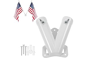 Double Flag Pole Holder Bracket for Any Flag Pole No Matter the Size or Shape
