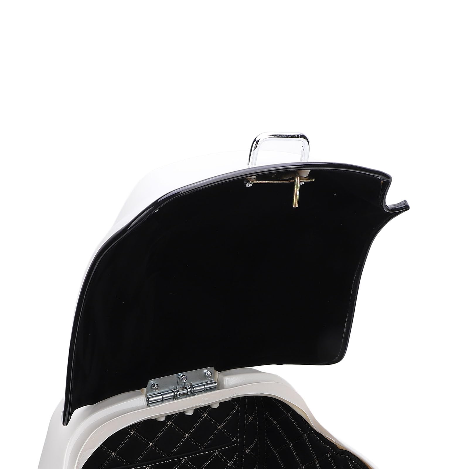 Housse de protection arrière pour moto, scooter, vélo électrique - Design rétro élégant - Résistante à l'eau - Capacité de 38 l - Coussin noir