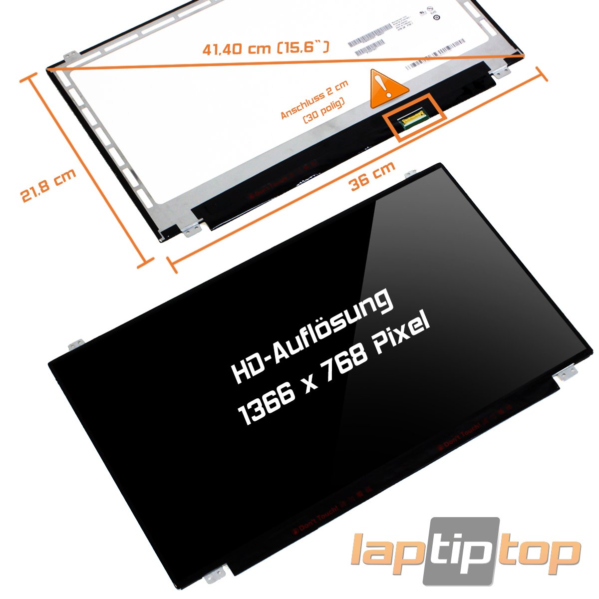 15,6" LED Display Glossy passend für N156BGA-EA2 Rev.C1 30Pin Bildschirm WXGA HD