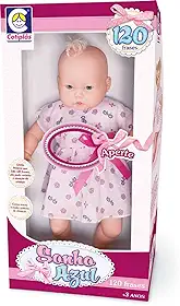 Boneca Bolofos 120 Frases sem Cabelo Cotiplás Rosa