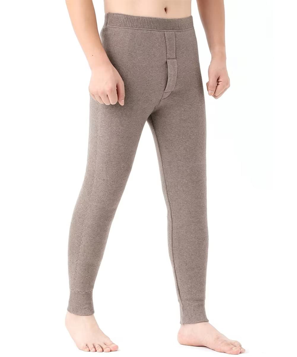 Pantalones de Capa Base térmica para Hombre Mallas cálidas Ropa Interior,100% Cachemira Leggings Pantalones Termica