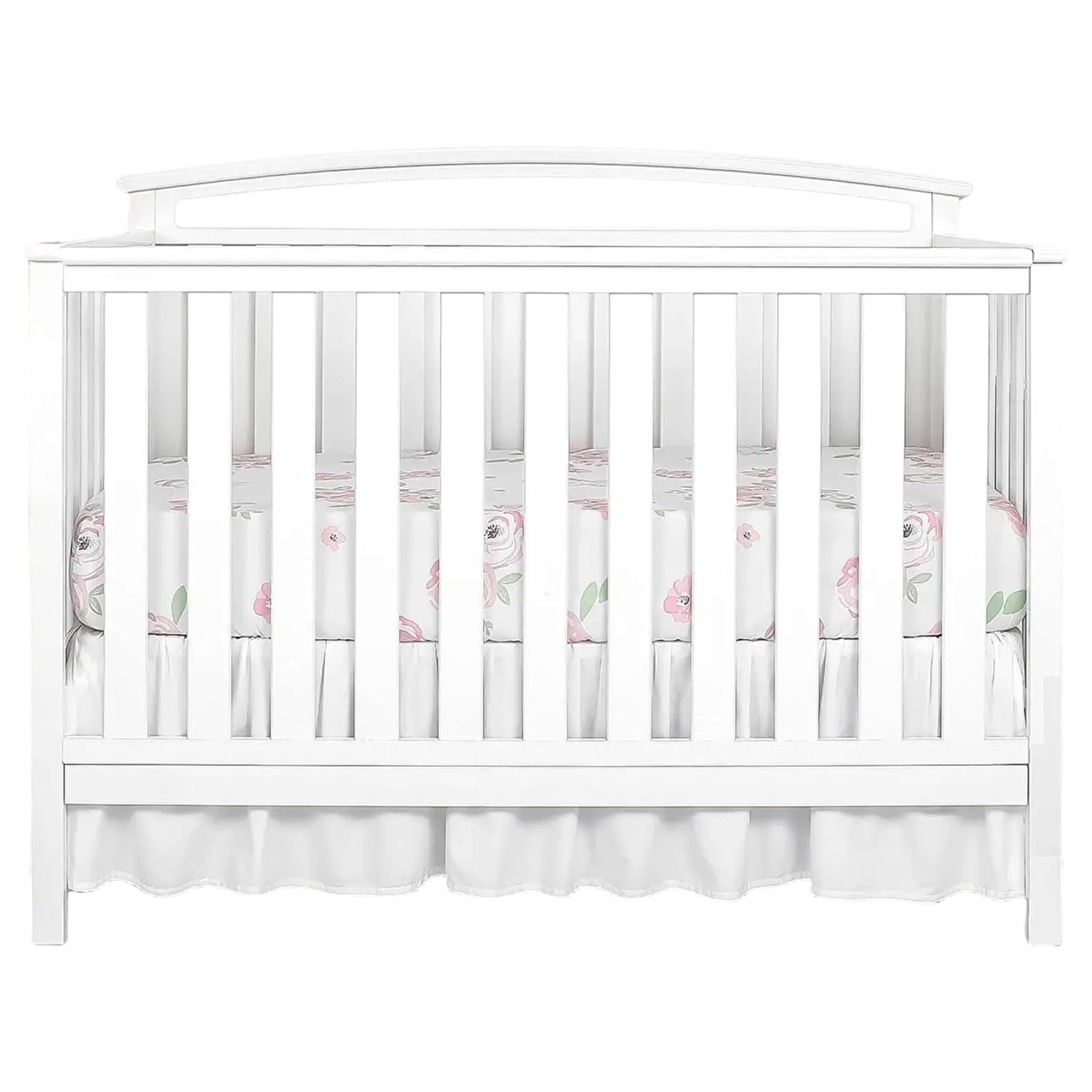 Gonne bianche per lettino per culla, gonna per biancheria da letto per bambini per culla per neonati o ragazzi, 28x52x14 pollici