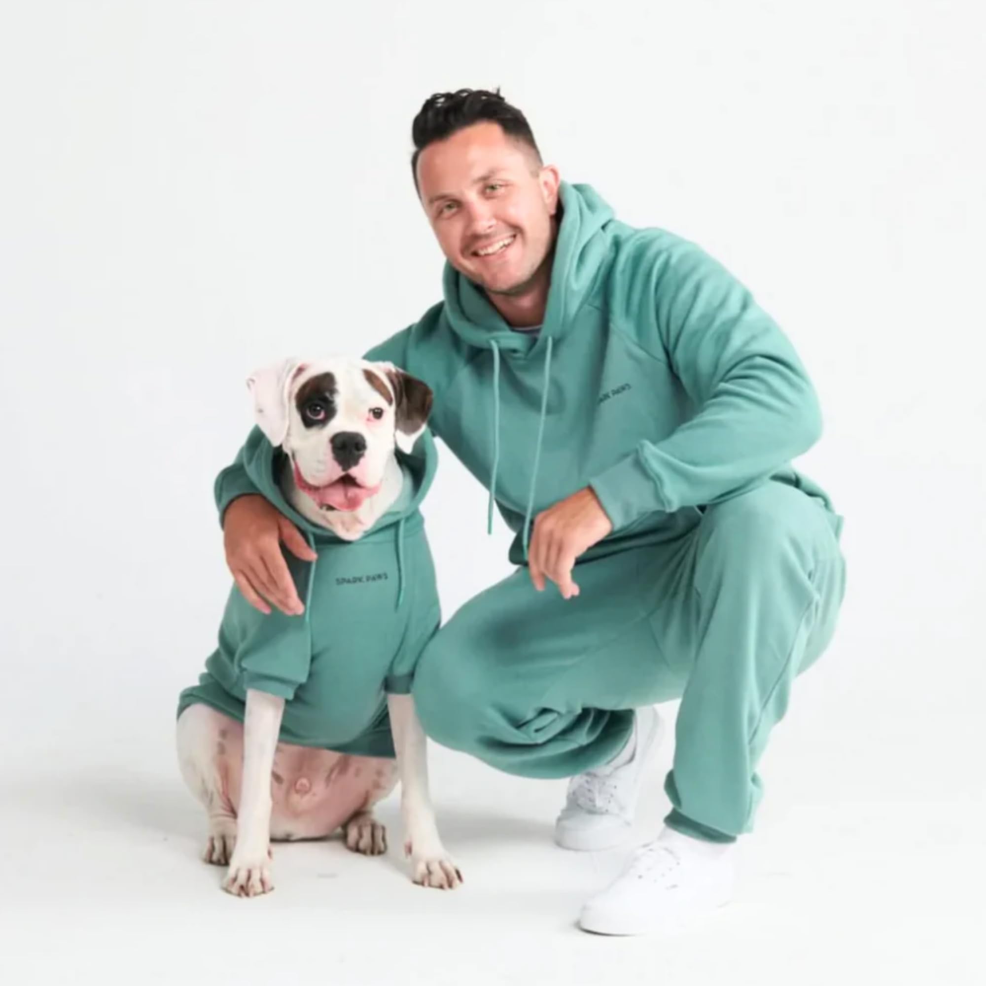 Spark Paws Human Hoodie - Premium Qualität, Butterweich, Überlegener Komfort und Passform, Beruhigendes Fleece-Innenfutter, Geeignet für alle Stile - Teal, M