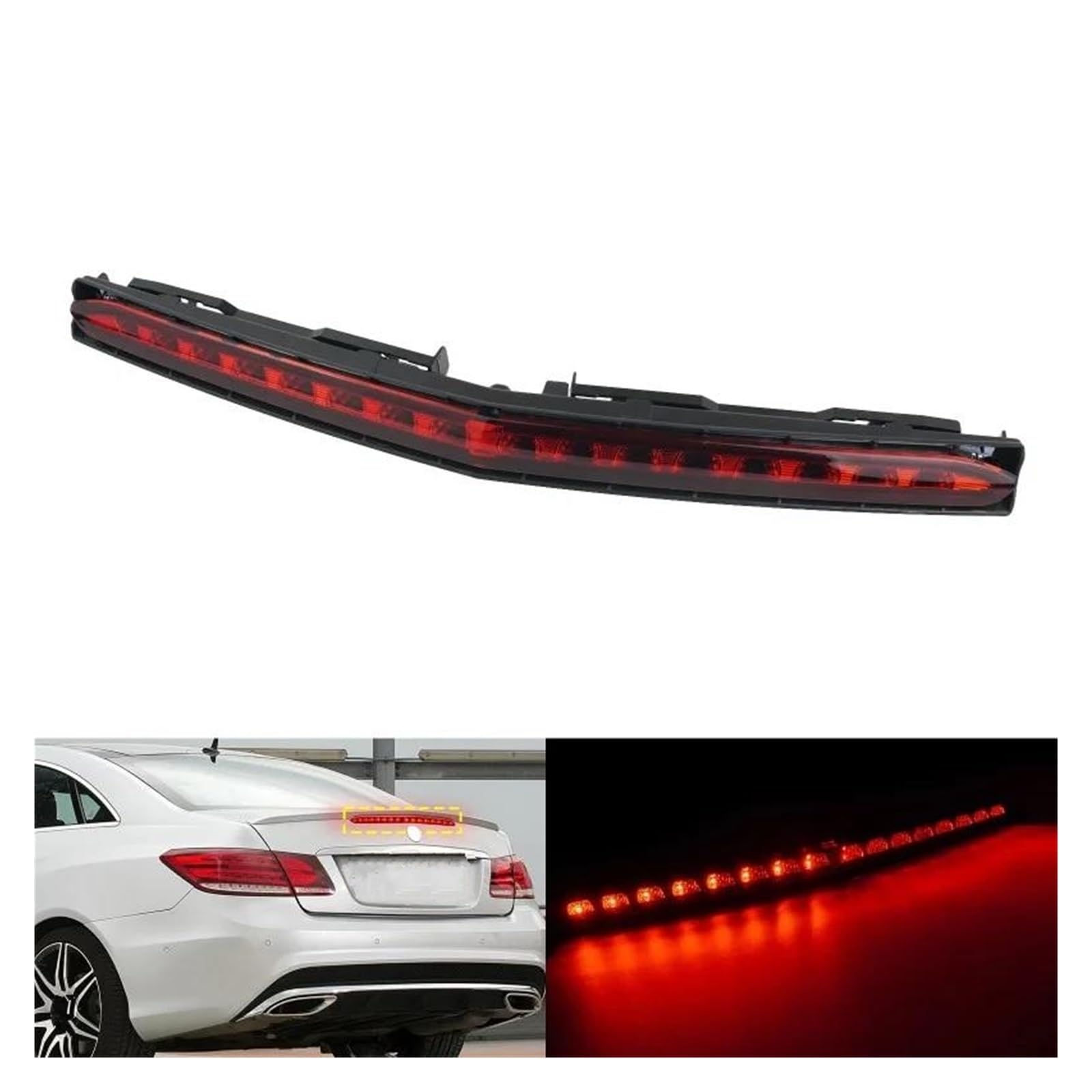 Generico Terza Luce Di Stop Centrale 1 Pezzo Auto Posteriore Di Alto Livello Terzo Stop Lampada Della Luce Freno OEM2078200156 Per Mercedes E-Class C207 A207 Coupe 2009-2016
