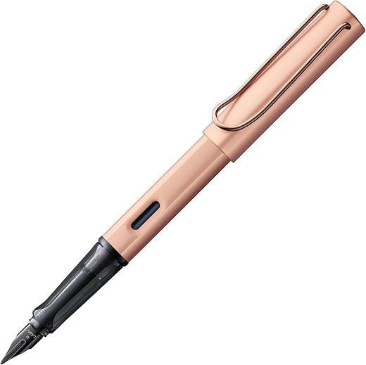 Lamy Lx Rose Gold Fountain Pen Fine Nib with T10 Blue cartridge and Z28 Convertor