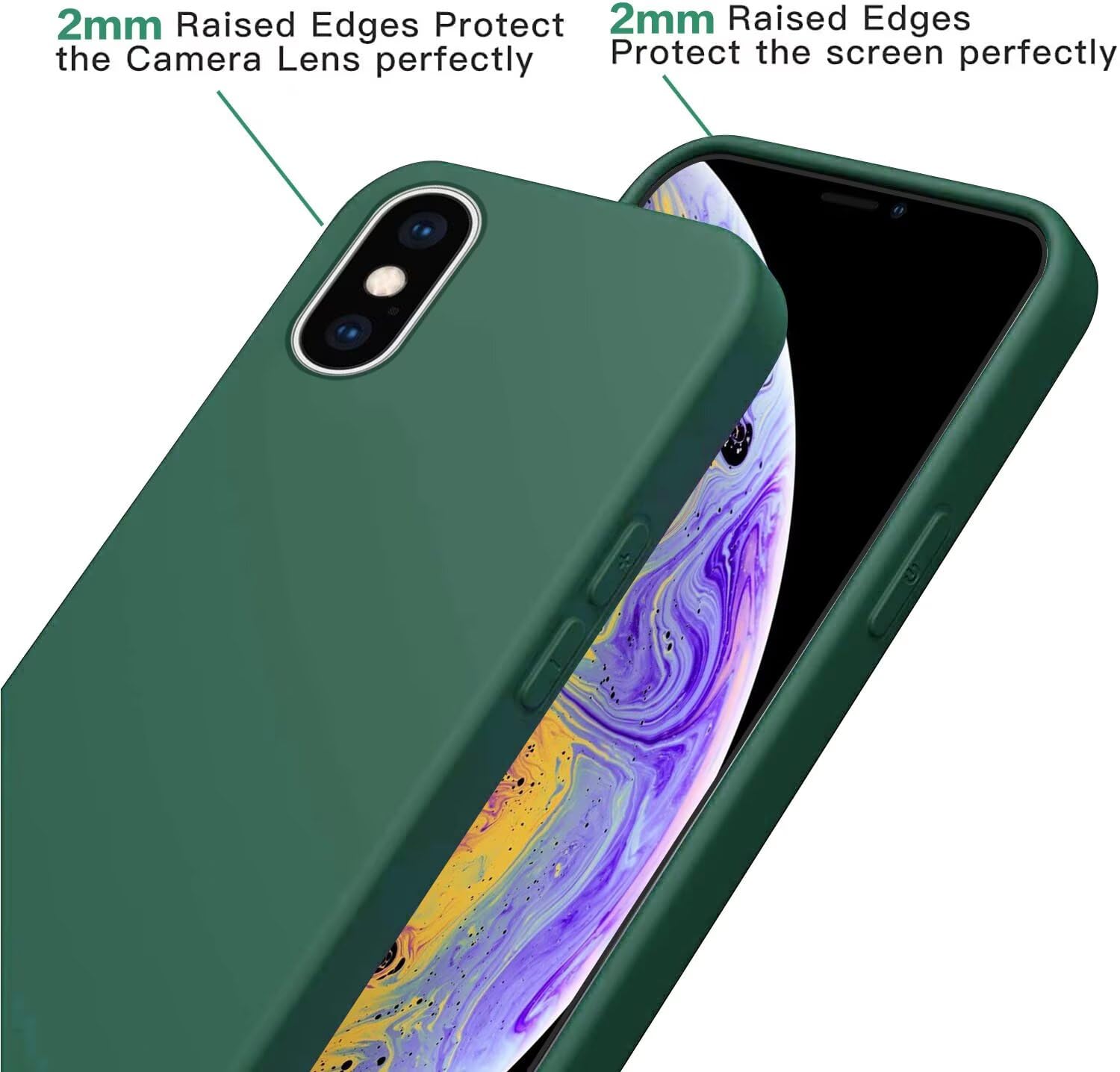 GoodcAcy Custodia Con Cordoncino Per IPhone X / XS – Silicone Morbido Nero, Tracolla Regolabile - 3