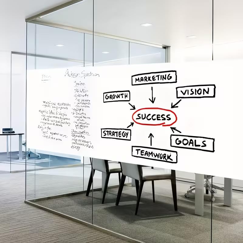 Image of SUNBIRD Whiteboard Peel & Stick Wallpaper Smooth Writing Board for Walls, Glass Whiteboard DIY & Dry-Erase Pens, Space-Saving for Home, Office (16 X 50 Inch)