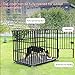 BingoPaw Heavy Duty Dog Crate: 42 inch Extra Large Pet Cage on Wheels with Tear Resistant Square Tube - Metal Military Puppy Cages with 2 Prevent Escape Lock and Tray Black XL (107x78x88.5cm)