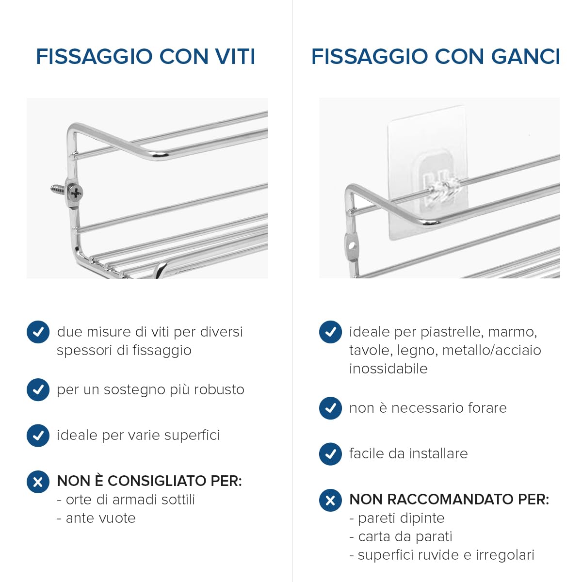 Porta Spezie Da Parete Set Da 2 - Mensola Salvaspazio Per Cucina - Foto 9