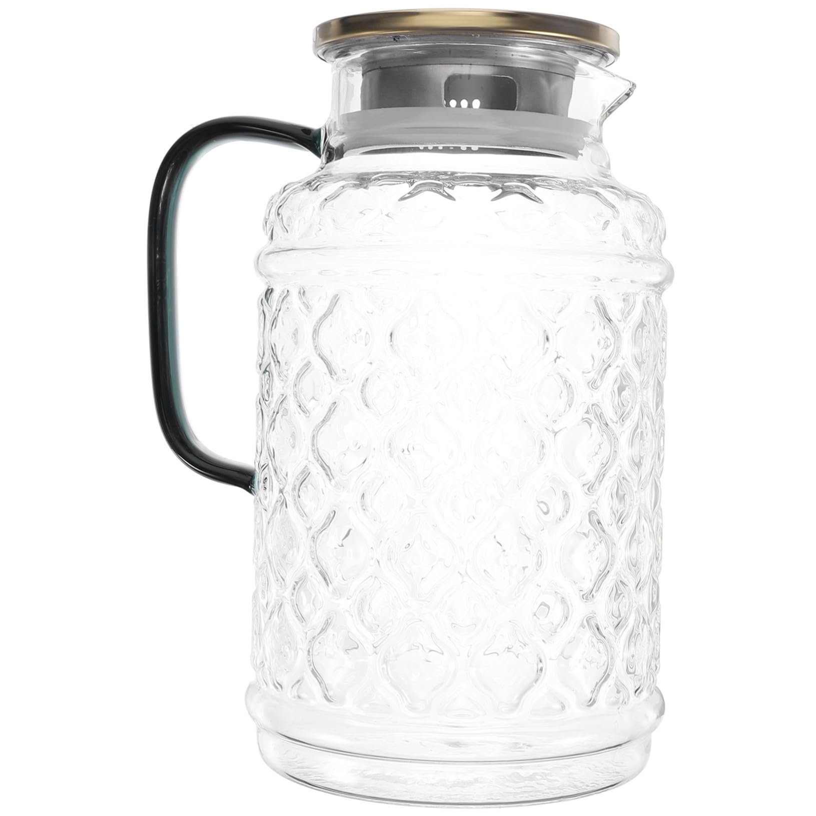 Jarra de Agua Fría Fácil de Almacenar de Vidrio Grueso con Tapa de 1.7l Diseño Clásico y Práctico para Uso en Sala o Cocina