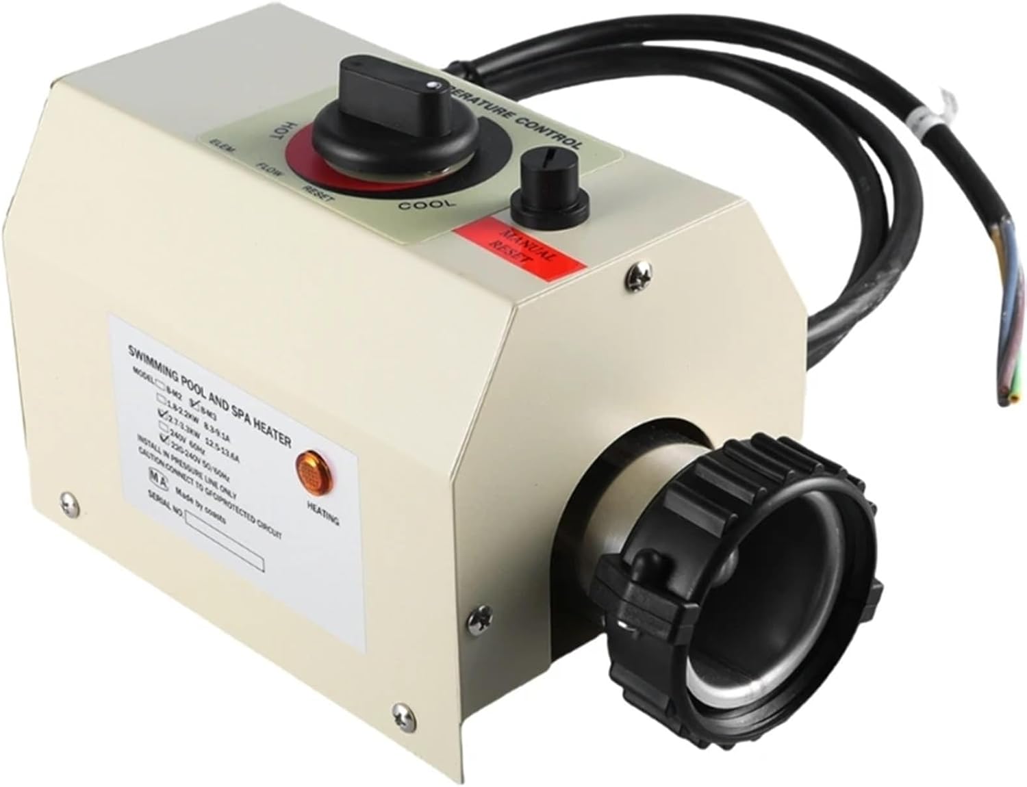 3KW Swimming Pool Heater Safety Pool Heating Systems Thermostat Bathtub Pool Warmer Electric Pool Water Heater DropShip