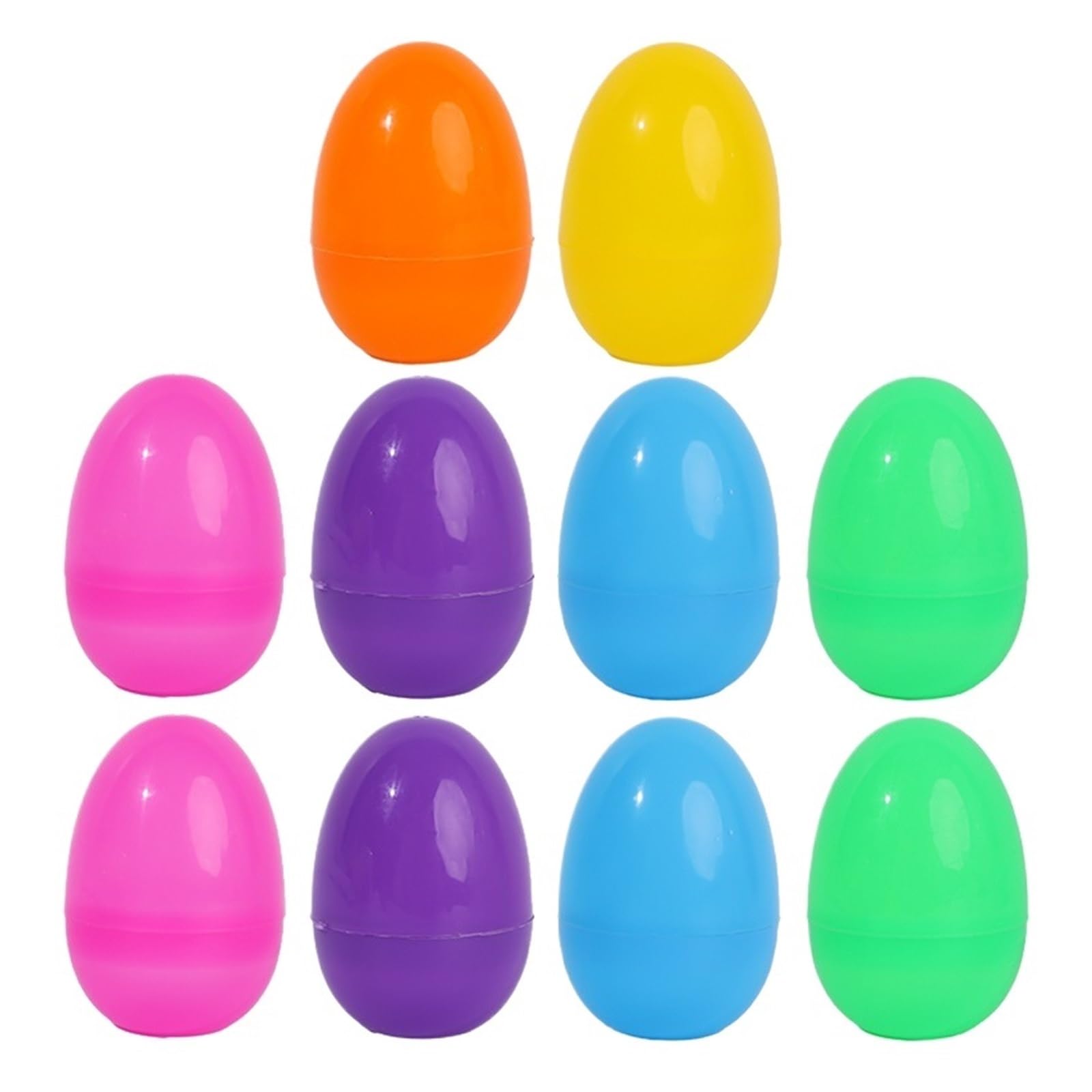 ZYAYNG 24pcs Fillable Easter Eggs Bright Colorful Plastic Empty Eggshells Basket Stuffers Filler Party Favors Home Decorations For Easter