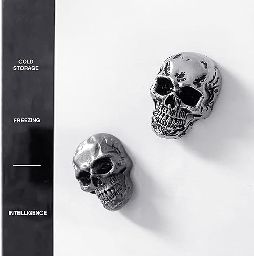 Miniatura 5 de 6 imanes de calavera para refrigerador, geniales, fuertes, lindos, divertidos imanes góticos para nevera para adultos, para decoración de cocina,