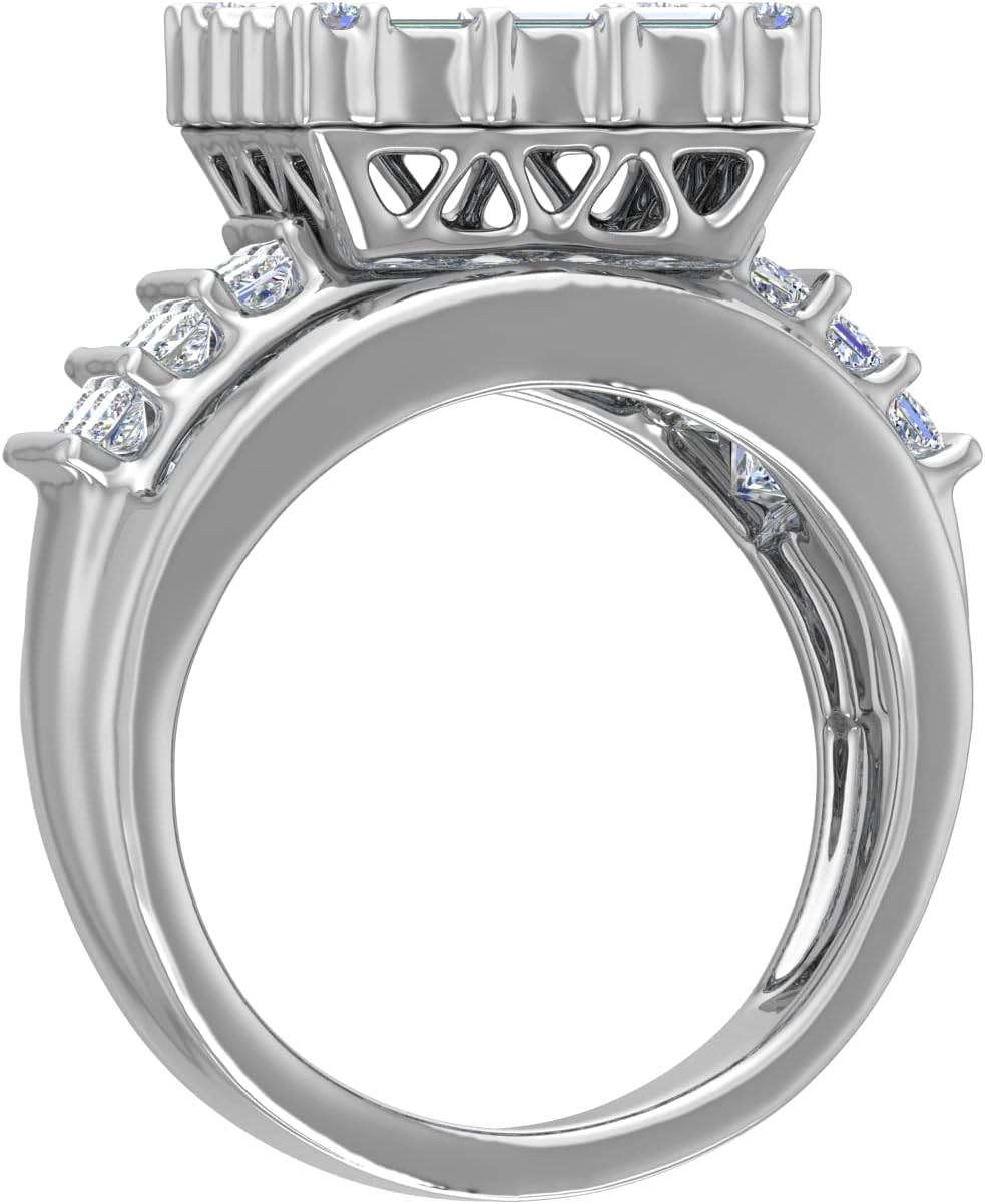 3 Carat Diamond Engagement Ring Band in 14K Gold