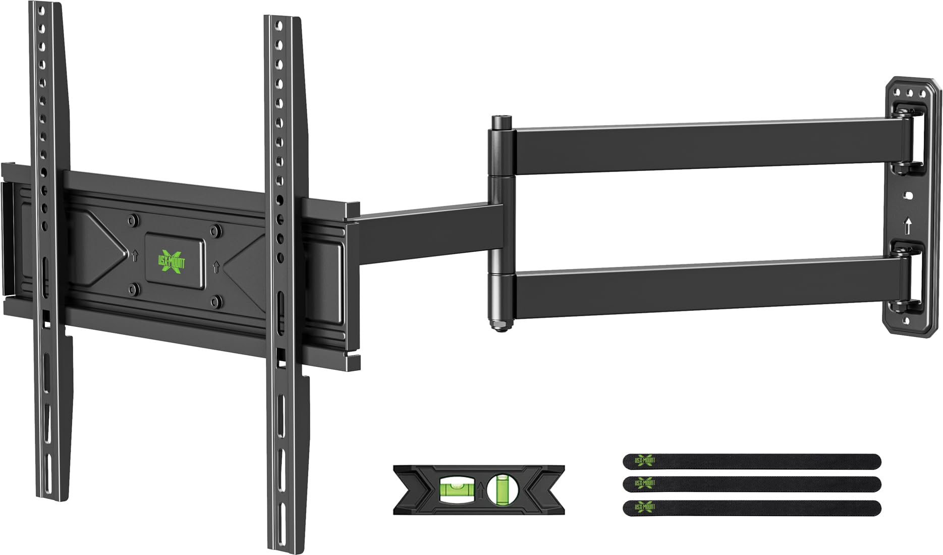 USX MOUNT Full Motion Long Arm TV Wall Mount for Most 32-70 Inch TVs up to 80 Lbs, TV Wall Bracket with Smooth Motion Swivel Tilt, 31.22" Extension, Max VESA 400x400mm, Perfect for Corner, XMM930