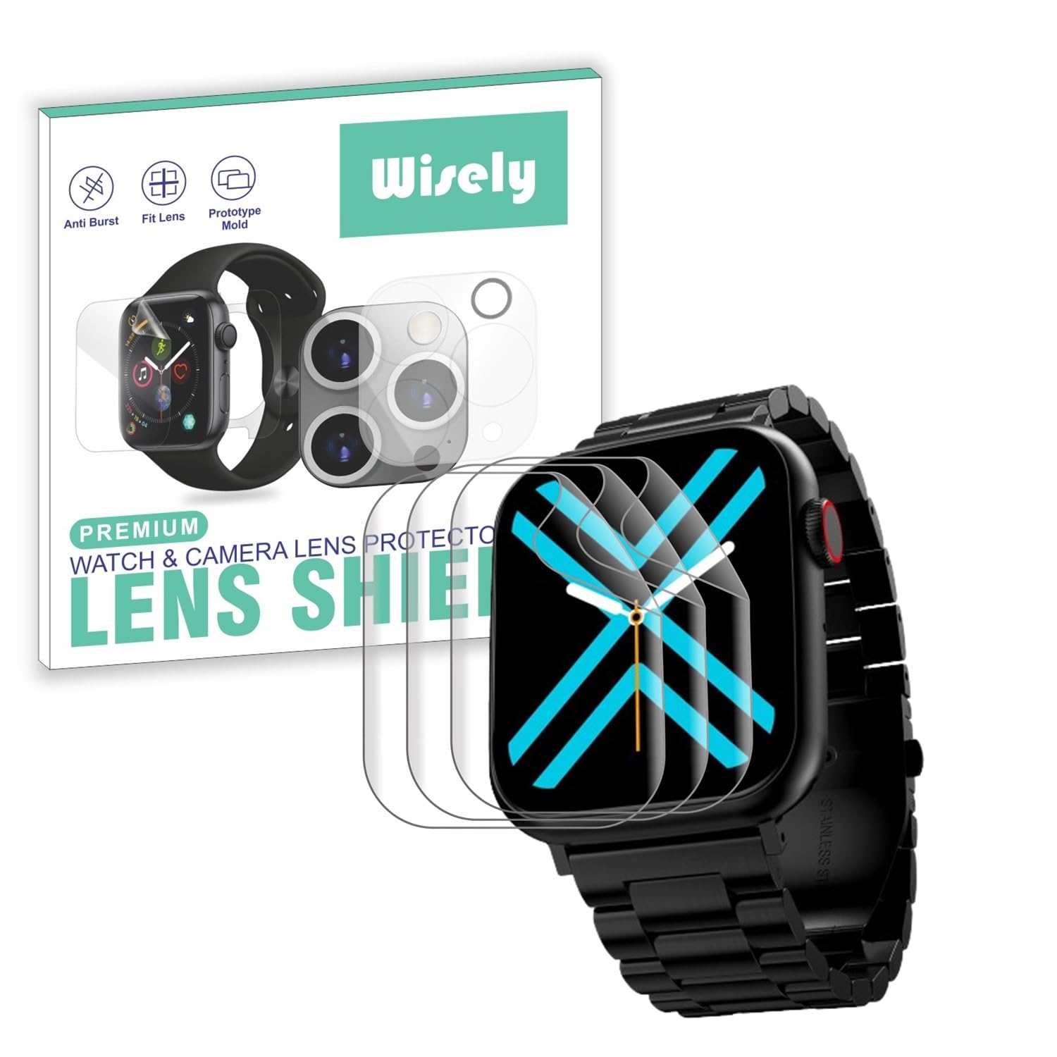 Wisely |3pcs| Screen Guard Protector For Fire Boltt Lumos Smartwatch |1.91"| Bubble Free, Easy installation kit, Clear HD, Full Cover (B0CQ8PLJ4W) Amazon Price History, Amazon Price Tracker