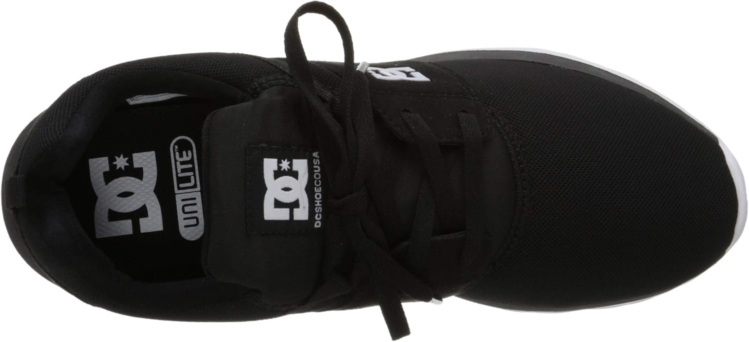 DC Men's Heathrow Casual Skate Shoe 4 Black/White