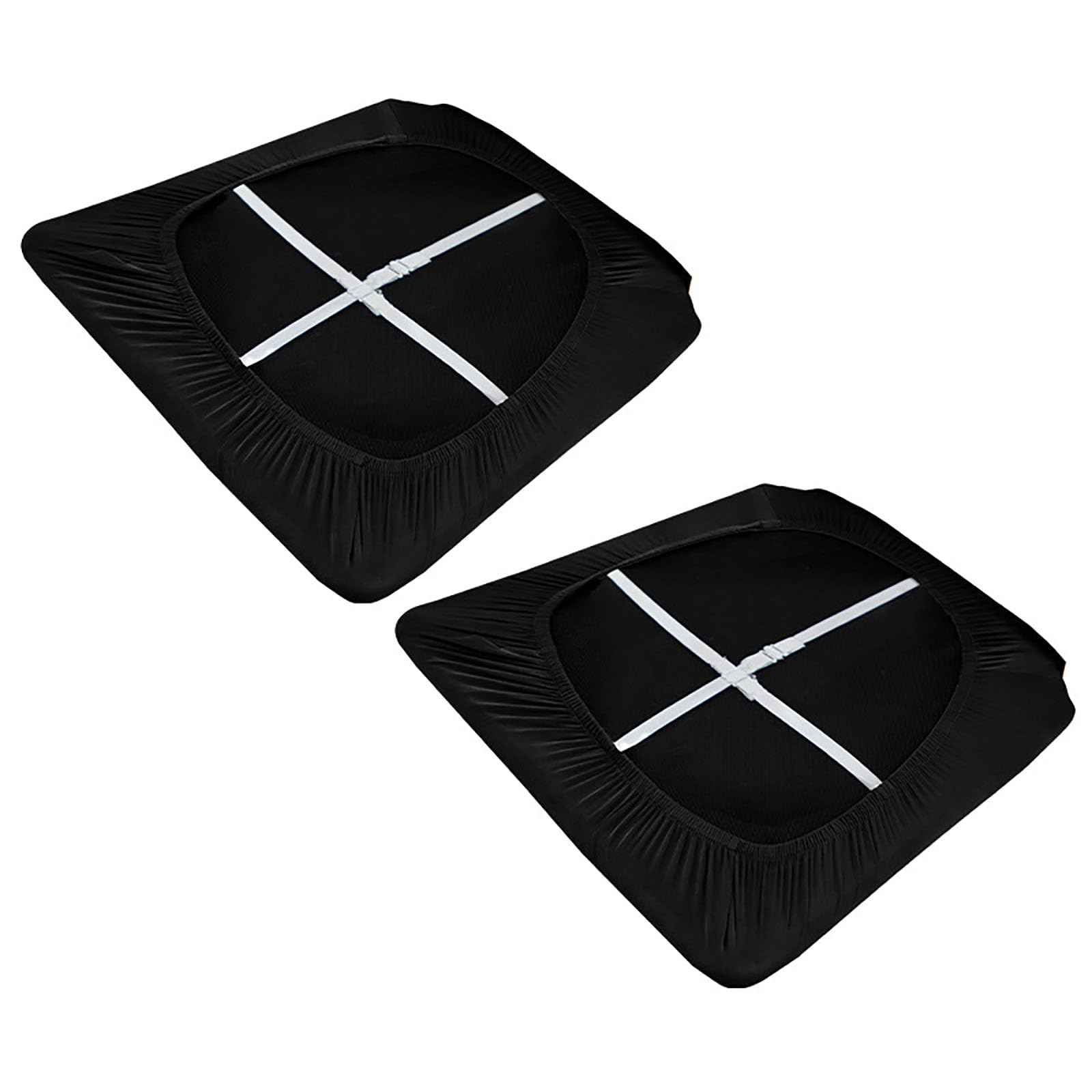 Housses de chaise imperméables lot de 2 protections de salle à manger amovibles noires