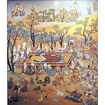 チベット手描き　ニルヴァーナ涅槃への道 チベット絵画、ニルヴァーナ、涅槃への道 500x0.jpg