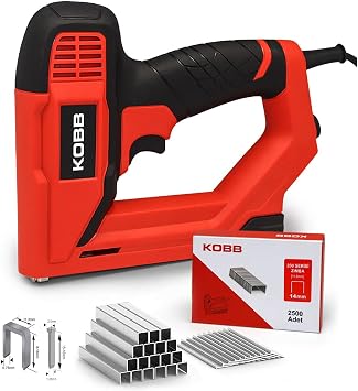 KOBB KBZ200B 8-16mm Stapler and 15-16mm Professional Nailer + 3000pcs Replacement Stapler and Nail