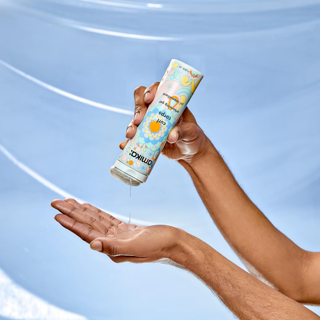 amika Curl Corps Enhancing Gel 180 ml | Lockengel für welliges, lockiges & krauses Haar | verstärkt Locken, definiert & schützt vor Frizz und Luftfeuchtigkeit | leichter Halt ohne Verkleben | vegan