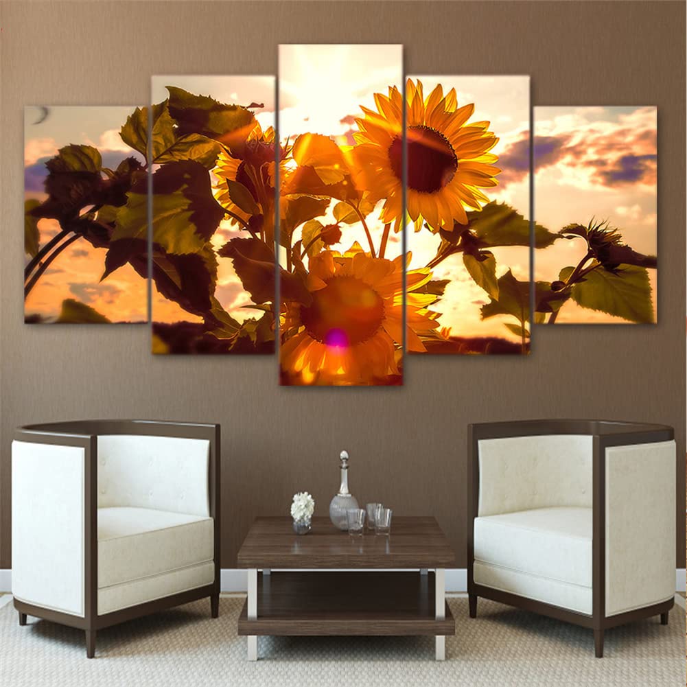 Peinture diamant tournesol format xxl avec strass carrés complets