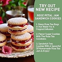 Vista 7 de HANDPICK, Capullos de Rosa Bolsas de Té Herbal - 50 Unidades Té de Rosa Sin Cafeína con Manzanilla y Tulsi Floral y Suave Bolsas de Té