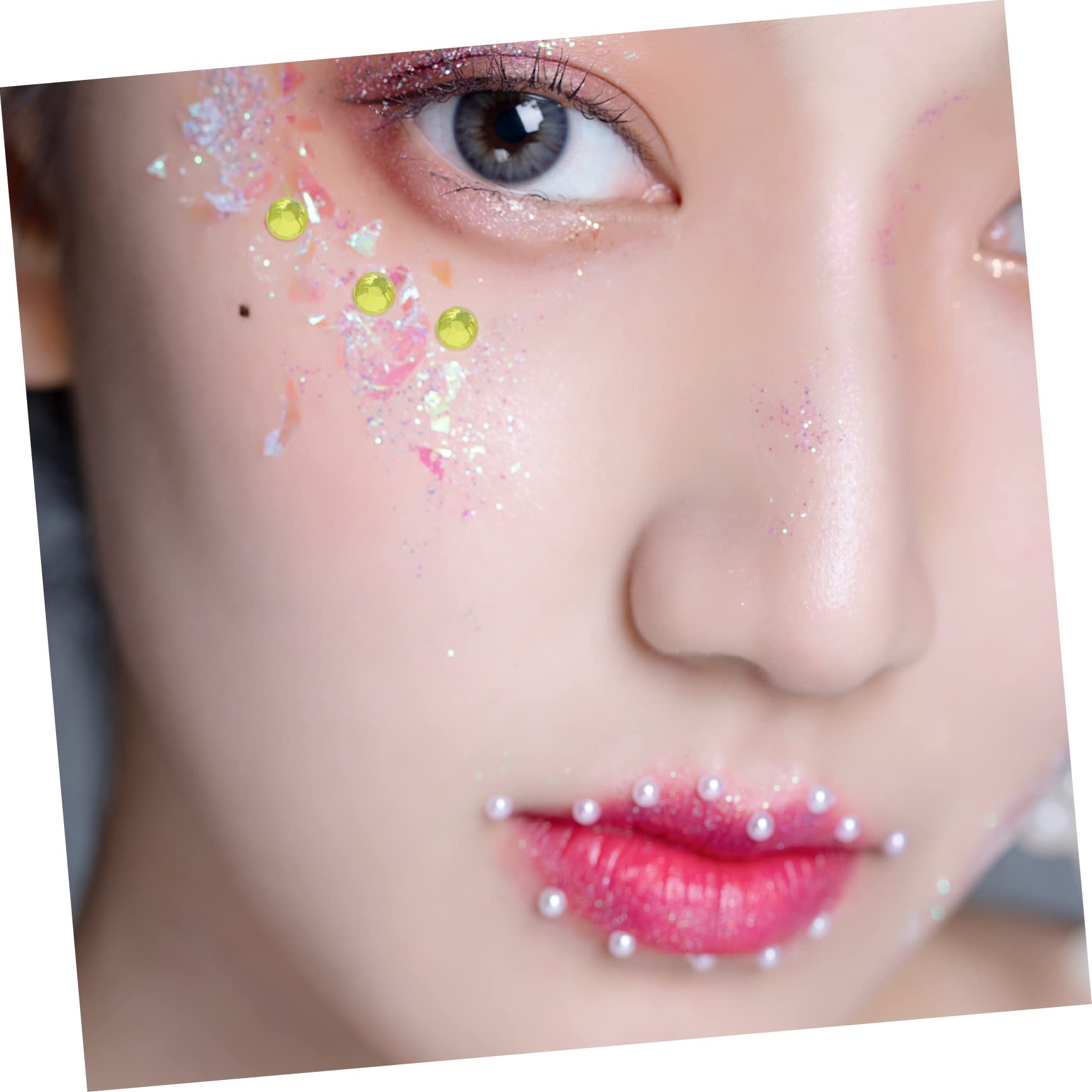Angoily Fogli adesivi con strass sul viso adesivi occhi gioielli per il viso gemme per gli occhi per il trucco gemme per il trucco per gli occhi Acrilico etichetta
