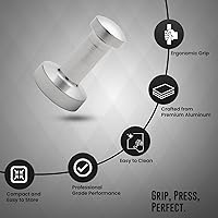 Vista 4 de Rattleware Manipulador de café expreso de aluminio de 2.165 in – Herramienta de manipulación de café premium con agarre ergonómico – Manipulación