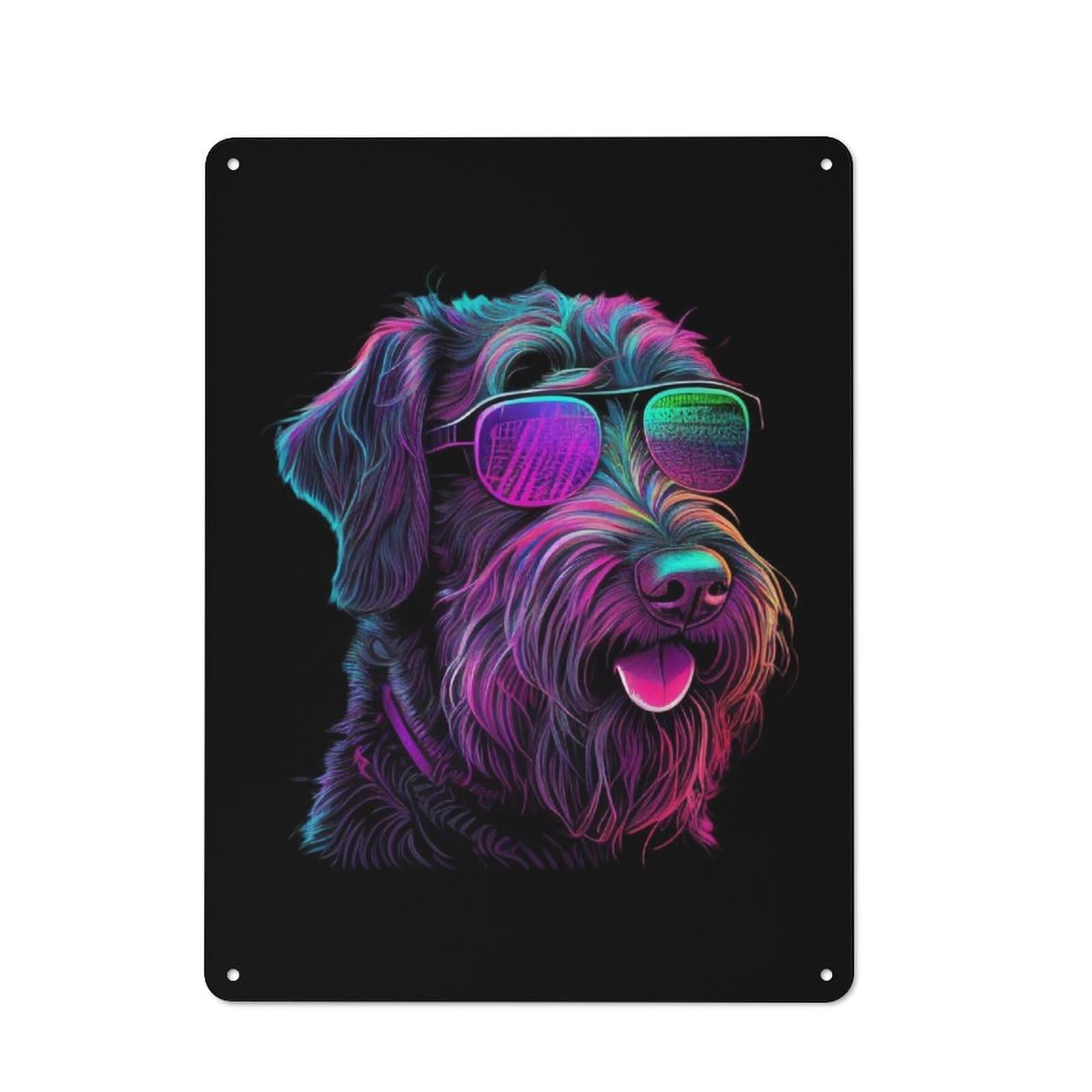 Junmoney German Wirehaired Pointer For Dining Room Or Kitchen, Rustic Metal Sign 40X30cm, For Home Interiors, Feature Walls And Decorative Displays
