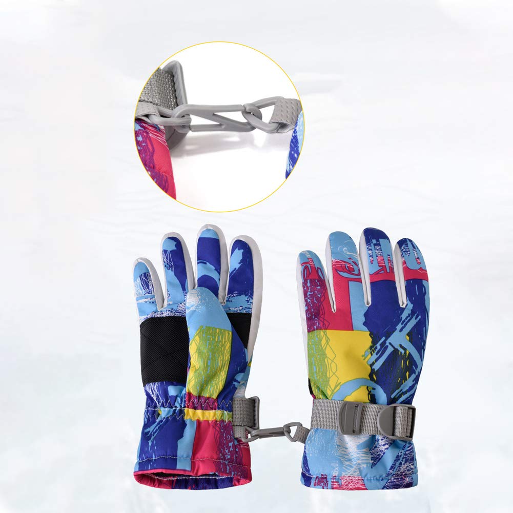 Guanti, Guanti Termici, Guanti da Sci for Bambini, Guanti Sportivi all'Aria Aperta for Bambini Guanti da Neve Invernali for Bambini Guanti da Neve Impermeabili Antivento Guanti for Bambini Ragazzi Rag