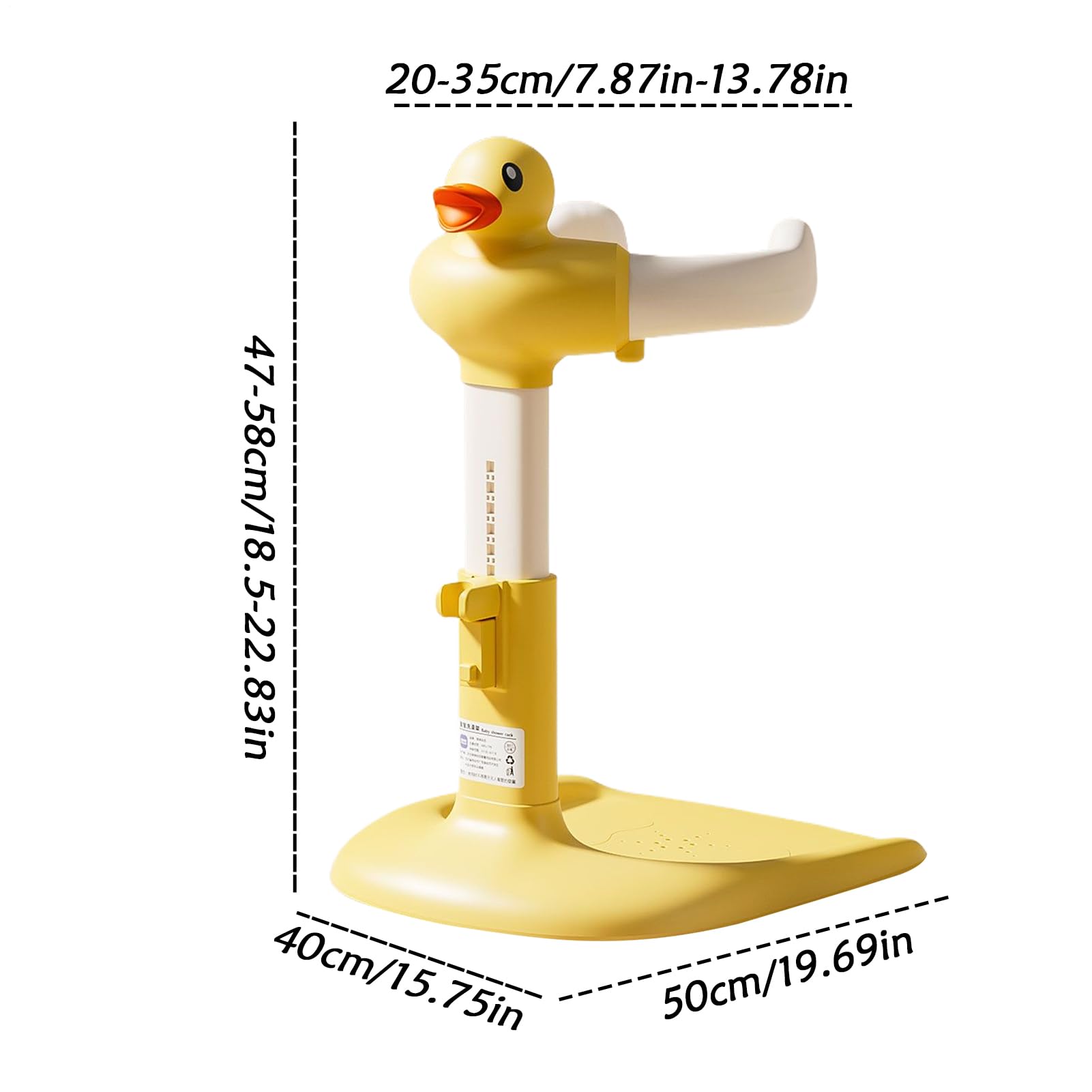 Soporte De Pie Para Baño De Bebé - Ducha de Pie para Bebés - Soporte de | Baño Portátil Antideslizante con Altura Ajustable para Bebés de 6 a 24 Meses